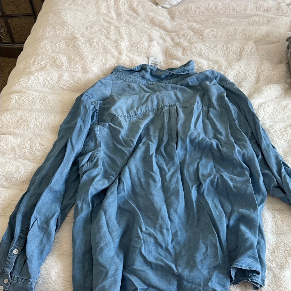 Torrid Light Blue Denim Shirt - Picture 4 of 4